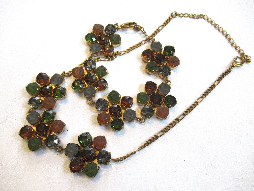 Mooie set kristalen collier met armband., Ophalen of Verzenden, Zo goed als nieuw, Overige materialen