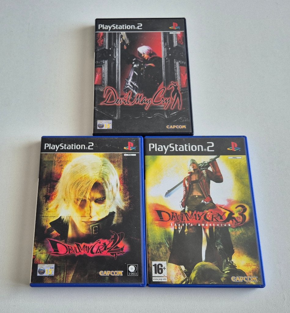 Devil May Cry 1 2 3 Verzameling Playstation 2 PS2 Compleet, Spelcomputers en Games, Games | Sony PlayStation 2, Avontuur en Actie