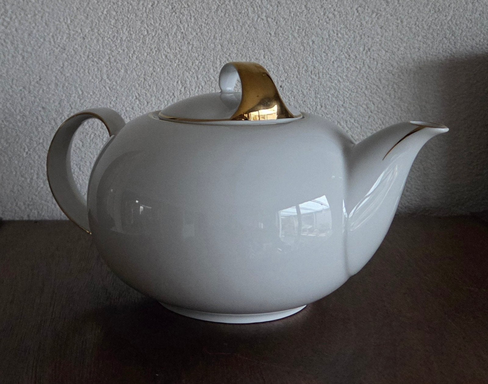 Vintage Winterling / Douwe Egberts theepot (Wit/Goud), Antiek en Kunst, Ophalen of Verzenden
