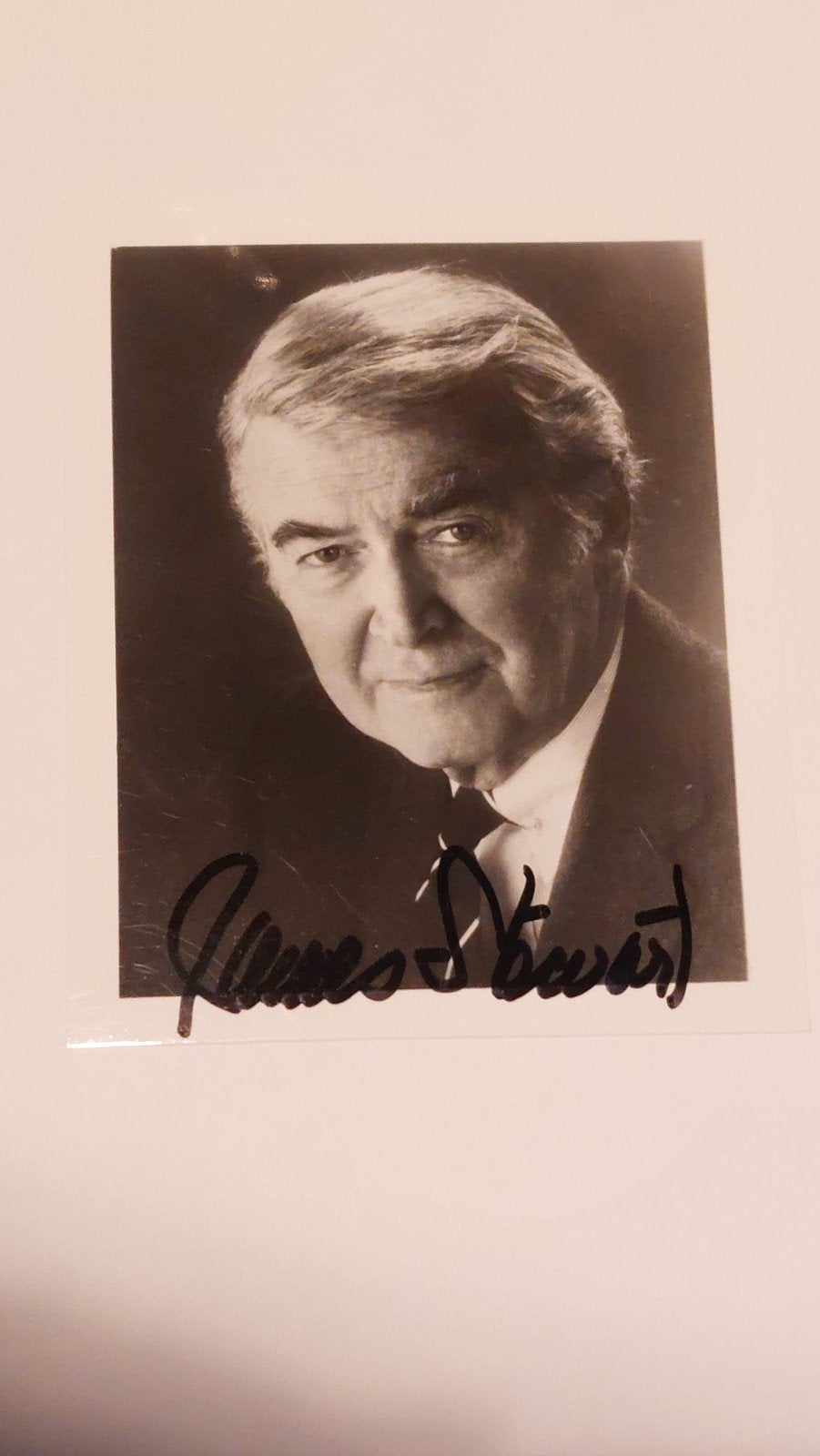 Handtekening James Stewart A5 formaat, Ophalen of Verzenden, Nieuw, Foto of Kaart, Gesigneerd