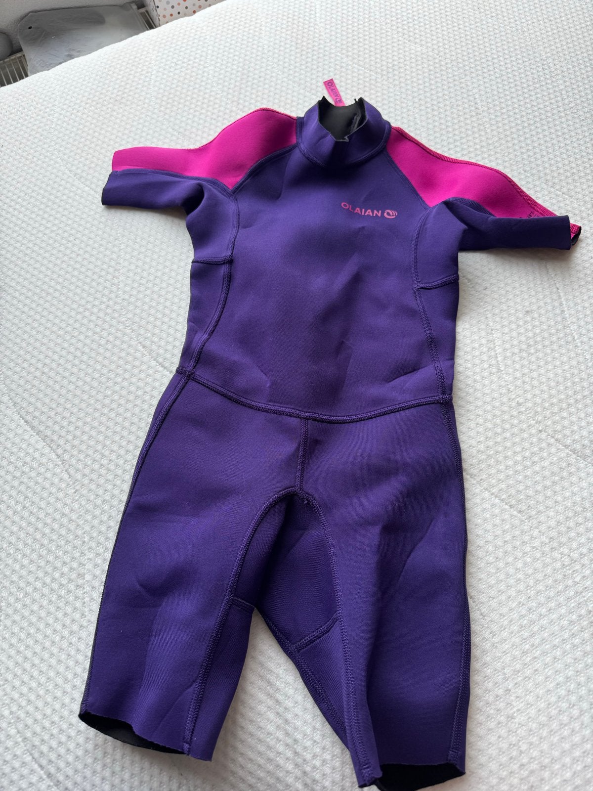Kinder wetsuit OLAIAN paars/roze - 115-124 cm, Watersport en Boten, Ophalen, Gebruikt, Kind, Wetsuit
