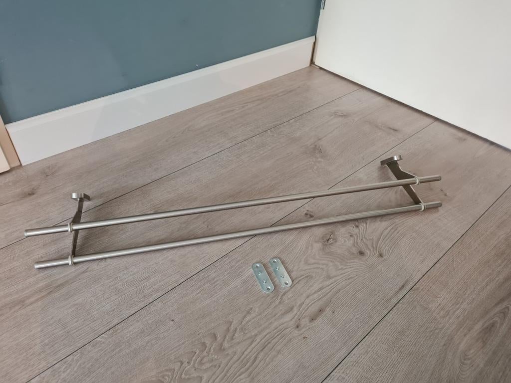 Dubbele gordijnrails Ikea 98 cm breed, Huis en Inrichting, Stoffering | Gordijnen en Lamellen, Ophalen, Gebruikt, 50 tot 100 cm