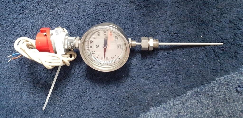 Pt100 thermometer met wijzerplaat, Ophalen, Zo goed als nieuw, Temperatuur