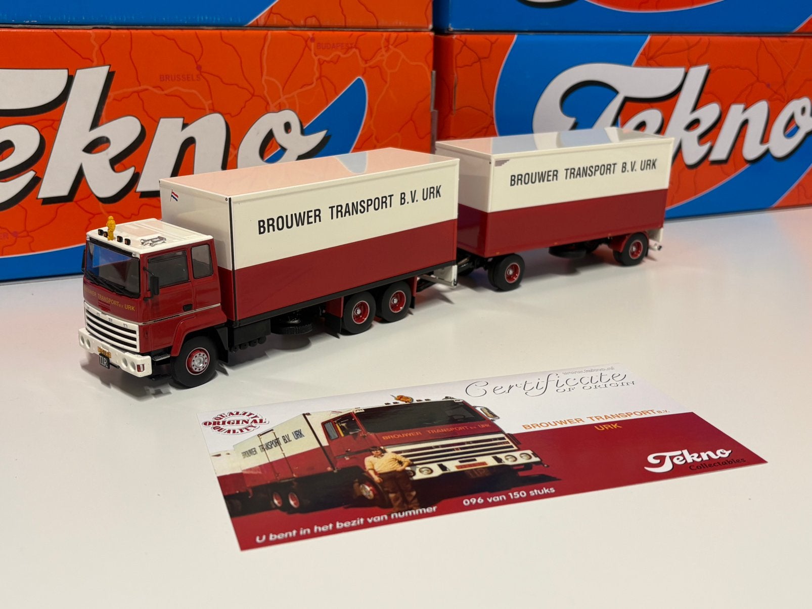 Tekno Brouwer, Hobby en Vrije tijd, Modelauto's | 1:50, Ophalen of Verzenden, Zo goed als nieuw, Bus of Vrachtwagen, Tekno