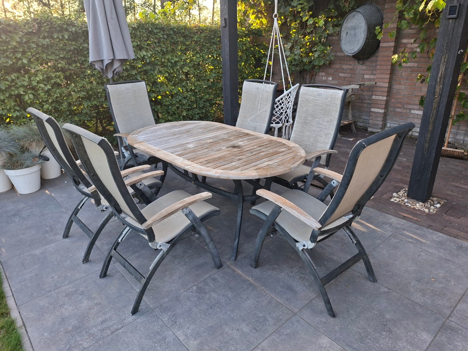 tuinset Hartman Da vinci, Tuin en Terras, Tuinsets en Loungesets, Ophalen of Verzenden, Gebruikt, Kunststof