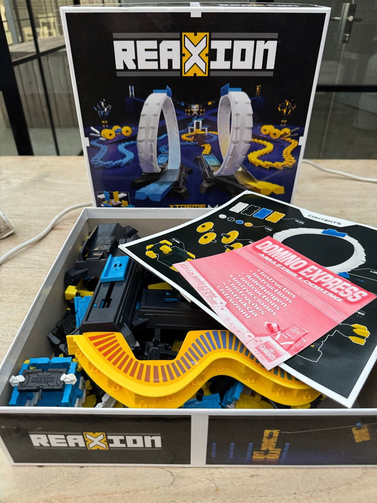 Goliath Reaxion Xtreme Race & Domino Express Master Set, Ophalen of Verzenden, Zo goed als nieuw, Jongen of Meisje