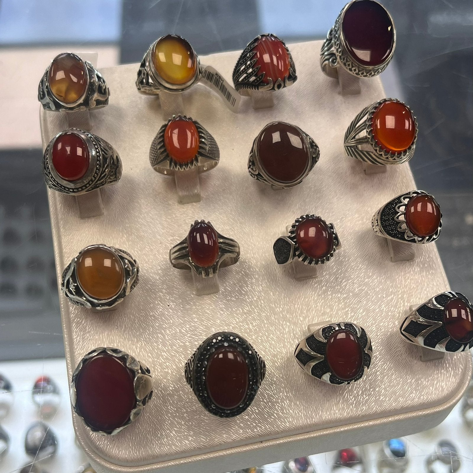 Zilveren ringen carenool akiek turquoise, Ophalen of Verzenden, Zo goed als nieuw, Goud, Dame