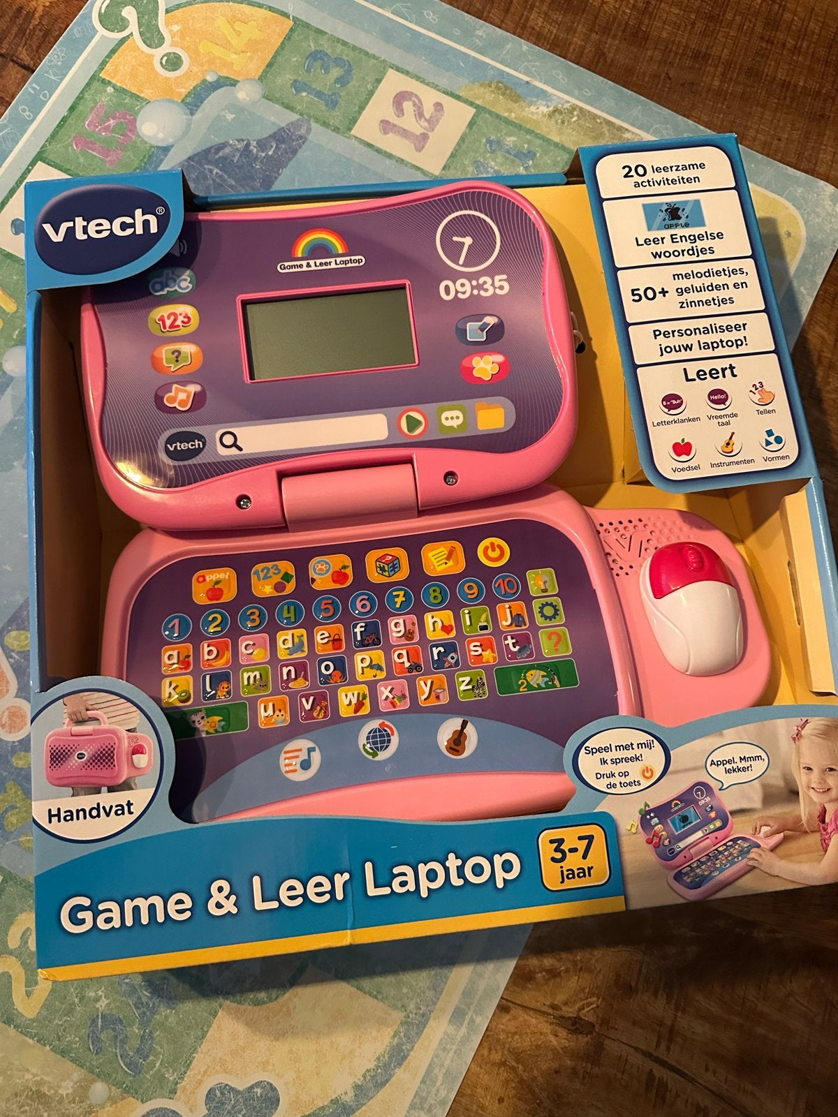 VTech Game & Leer Laptop - Roze (3-7 jaar), Verzenden, Nieuw, Taal en Lezen, Met geluid