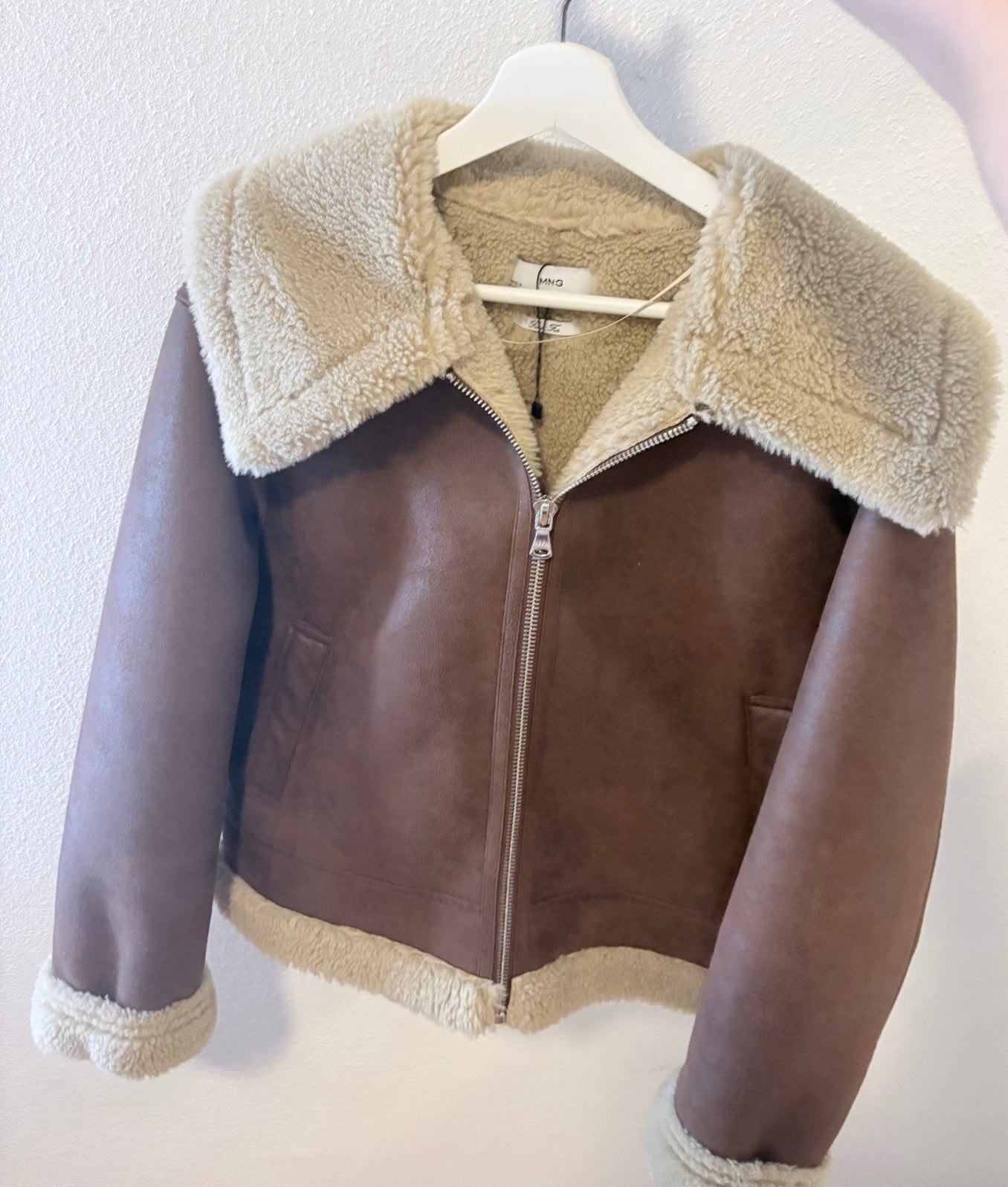 Bruin Mango jasje S, Ophalen, Zo goed als nieuw, Maat 36 (S), Bruin