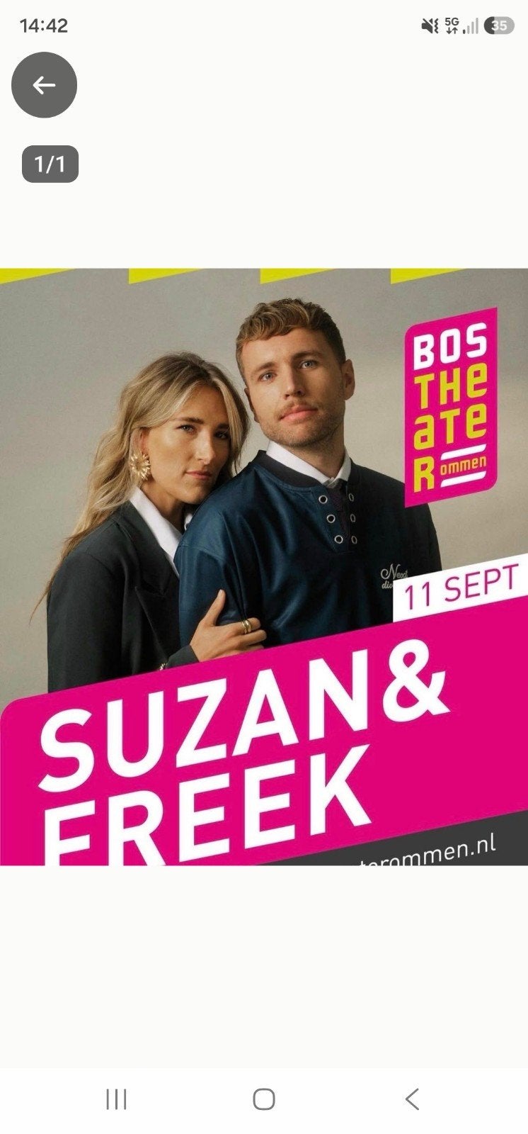 GEZOCHT KAARTJES SUZAN EN FREEK IN OMMEN, Twee personen, November