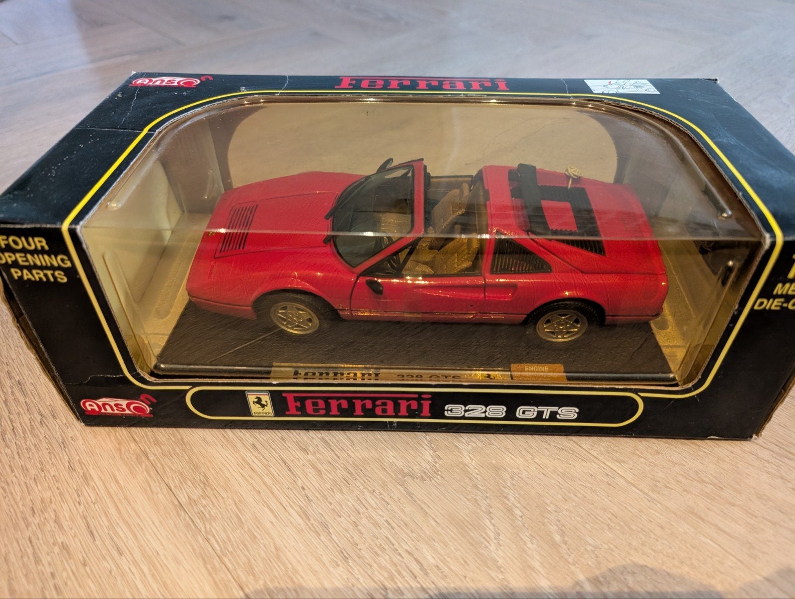 Ferrari 328 GTS modelauto - Anso Die-Cast, Ophalen of Verzenden, Zo goed als nieuw
