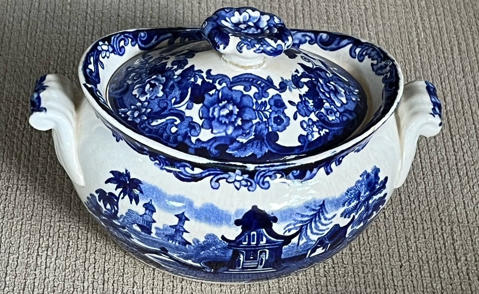 antieke Wedgwood suikerpot - decor Chinese., Verzenden
