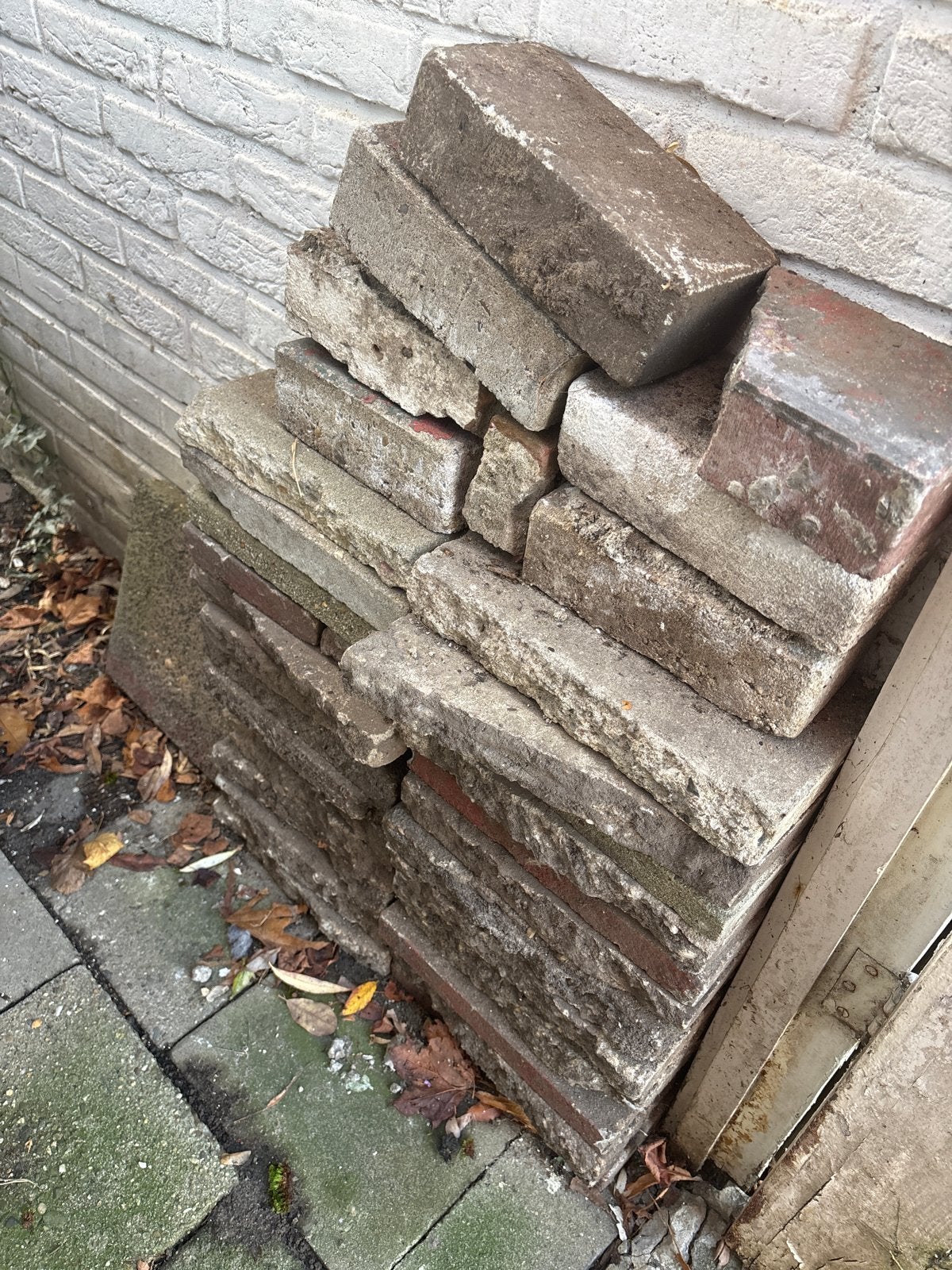 Gratis halve stenen stoeptegels voor tuin of bestrating, Doe-het-zelf en Verbouw, Ophalen, Gebruikt, Overige typen
