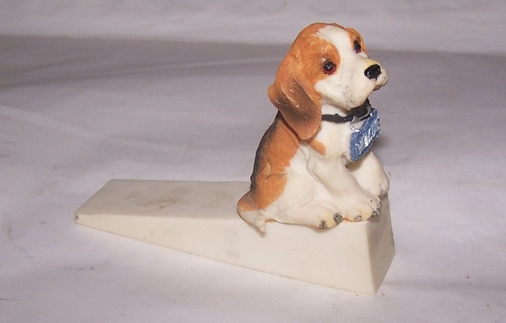 Leuke Beagle Hond Deurstopper met 'Welcome' bordje, Ophalen of Verzenden