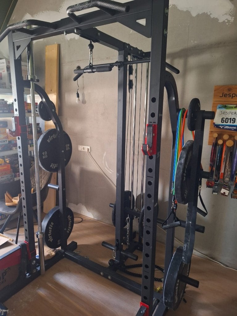 Lat Pulley Station + Accessoires, Ophalen, Krachtstation, Zo goed als nieuw, Metaal