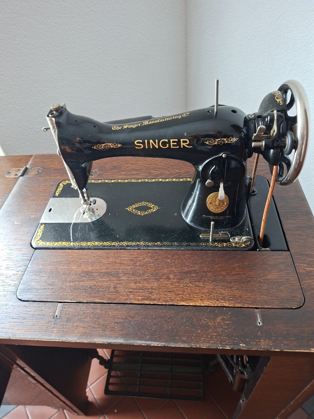 Antieke Singer Naaimachine 15K88 met originele bon, Antiek en Kunst, Ophalen