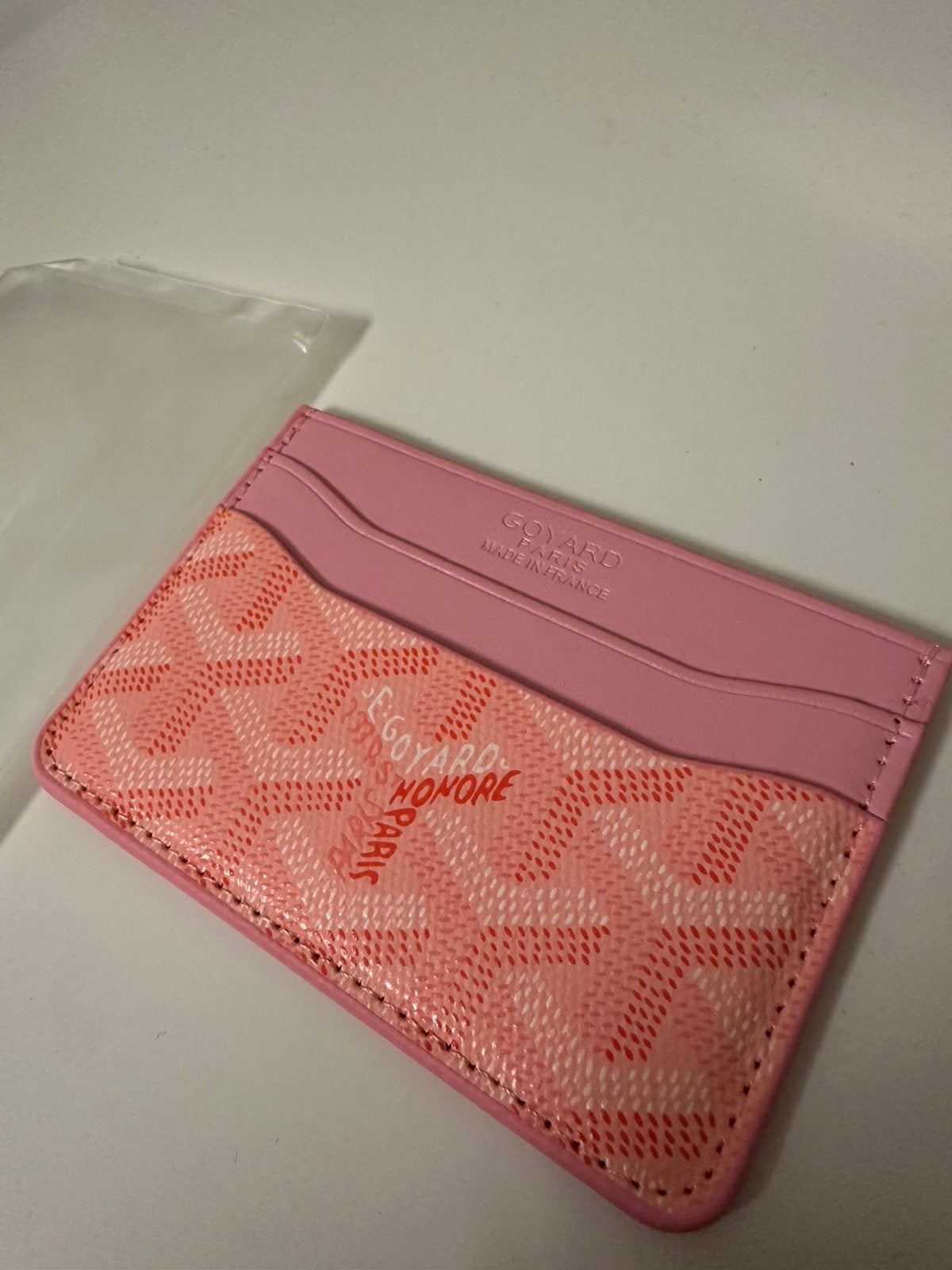 Goyard pasjes houder, Sieraden, Tassen en Uiterlijk, Portemonnees, Ophalen of Verzenden, Zo goed als nieuw, Roze