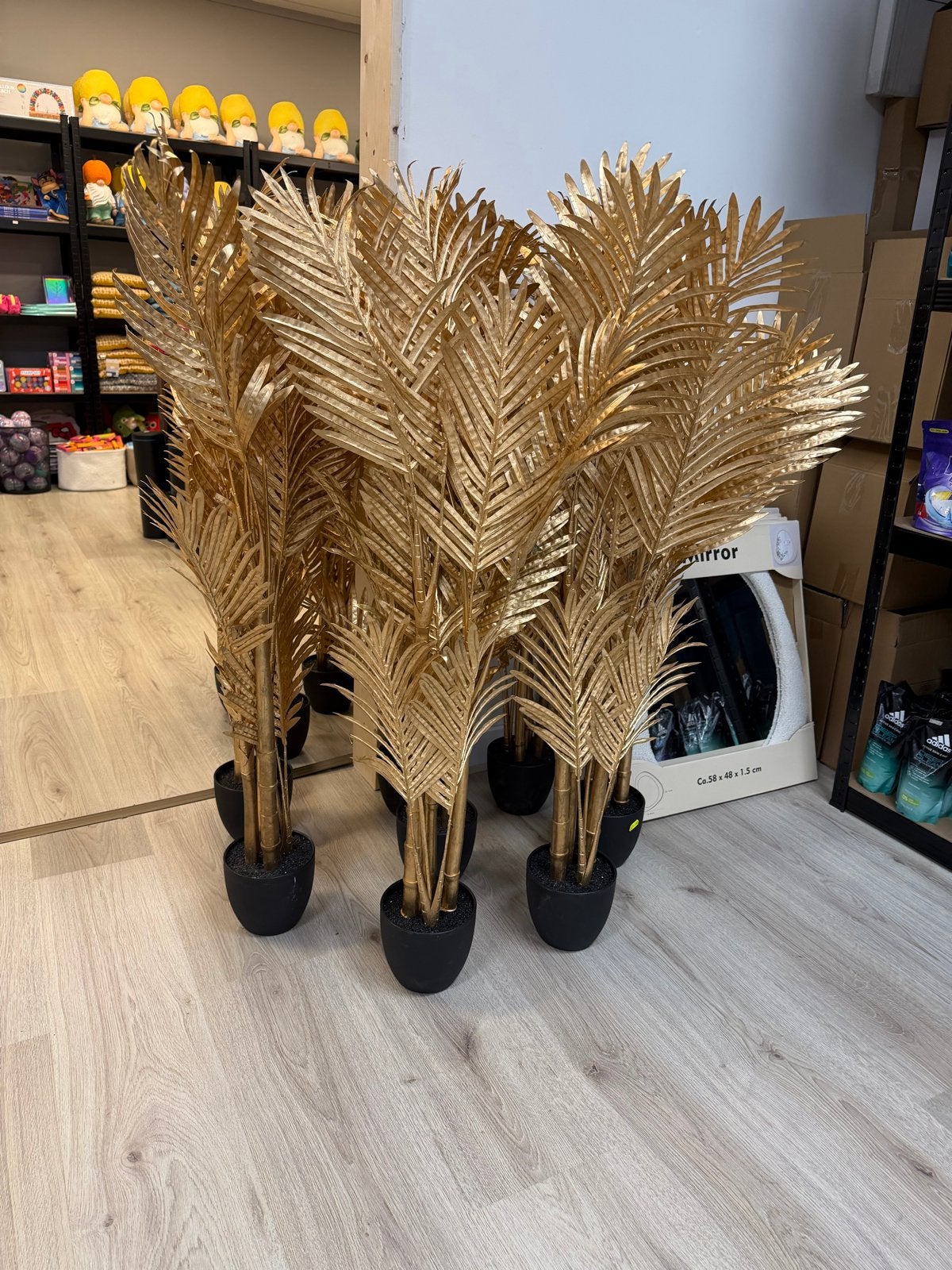 Gouden Kunstpalm - 110 cm hoog, Ophalen, Binnen, Kunstplant, Nieuw