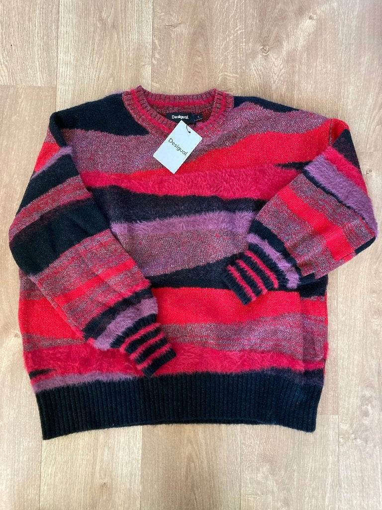 Desigual damestrui rood-zwart maat L nieuw, Kleding | Dames, Maat 42/44 (L), Nieuw, Ophalen of Verzenden, Desigual