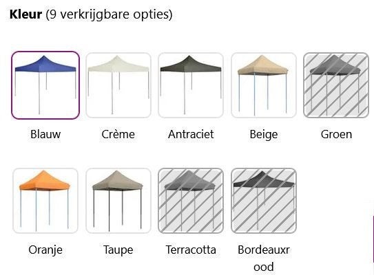 Partytent opvouwbaar inklapbaar pop up 2x2 GRATIS VERZENDEN!, Partytent, Minder dan 4 meter, Nieuw, Nvt