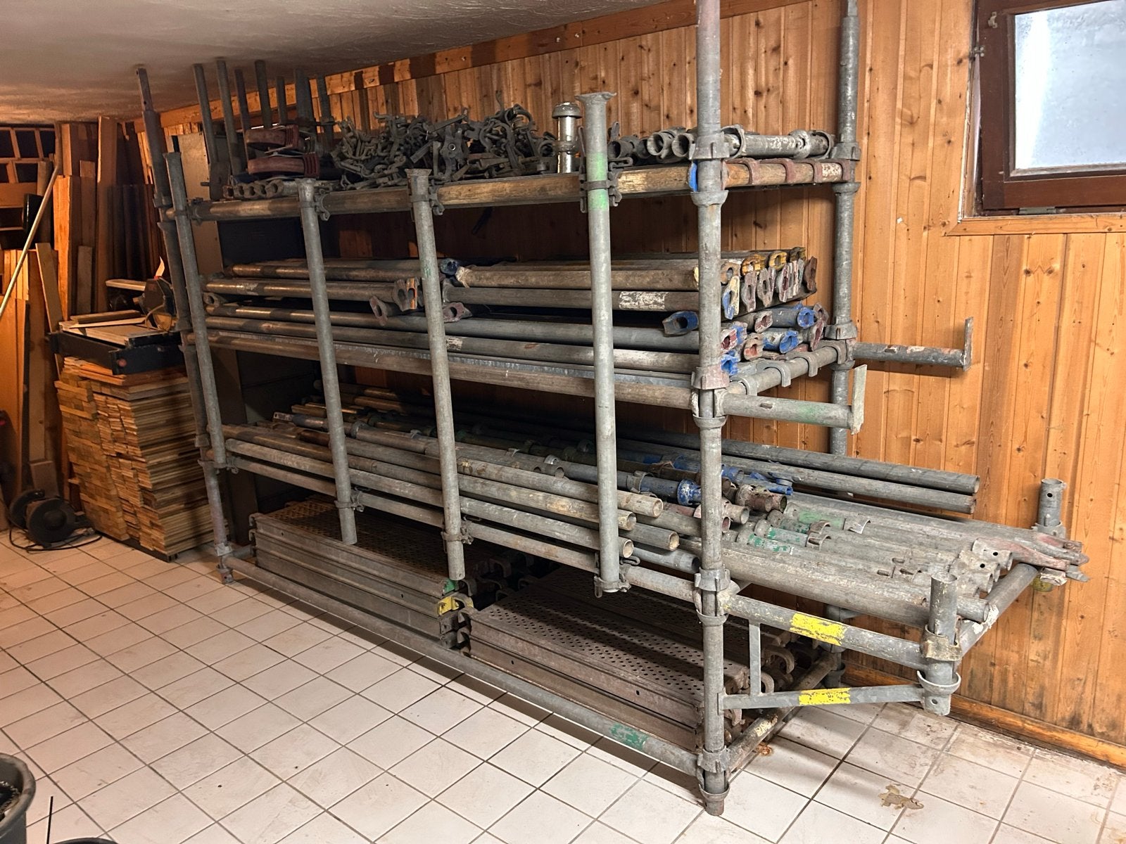 Cuplock Steiger met Stalen Vlonders en Extra's, Doe-het-zelf en Verbouw, Ophalen, Gebruikt, Gevelsteiger, 5 meter of hoger