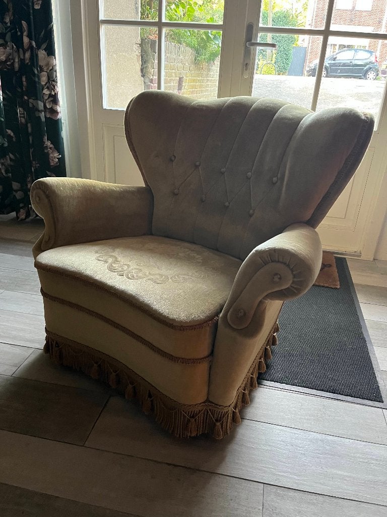 Authentieke vintage fauteuil – van oma, Ophalen, Gebruikt, Overige kleuren, Eén