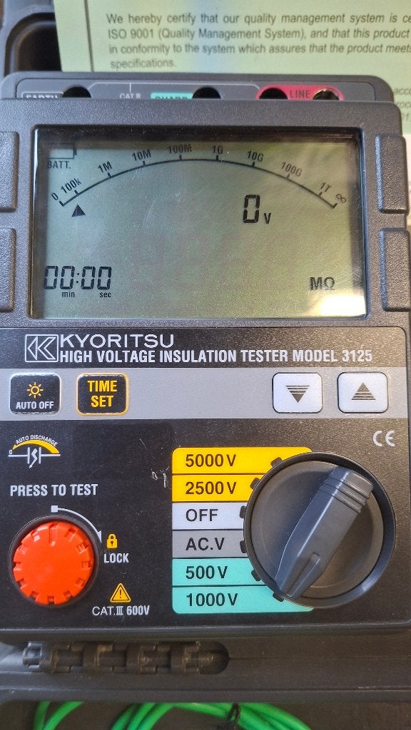 Kyoritsu 3125 Digitale Isolatieweerstandmeter 5000v, ., Ophalen of Verzenden, Zo goed als nieuw, .