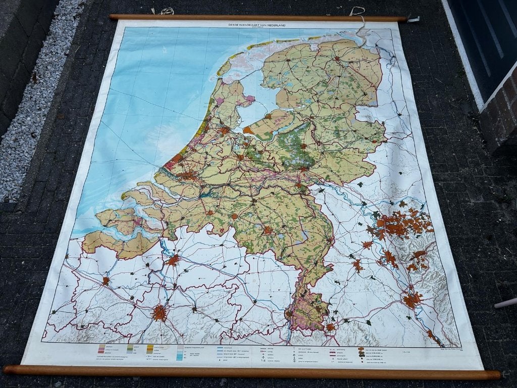 Mooie schoolplaat van Nederland, Ophalen of Verzenden, Aardrijkskunde