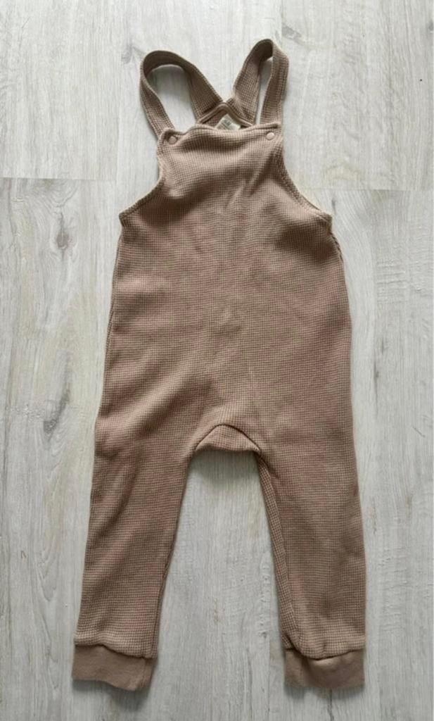 H&M salopette beige wafelstof lange zachte tuinbroek 98, Kinderen en Baby's, Kinderkleding | Maat 98, Ophalen of Verzenden, Zo goed als nieuw
