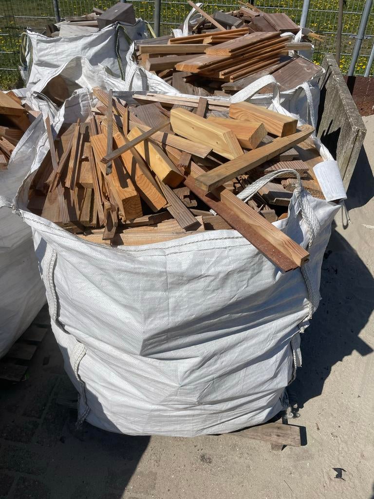 Bigbags Douglas en hardhout brandhout, Tuin en Terras, Haardhout, 6 m³ of meer, Ophalen of Verzenden, Overige houtsoorten, Blokken