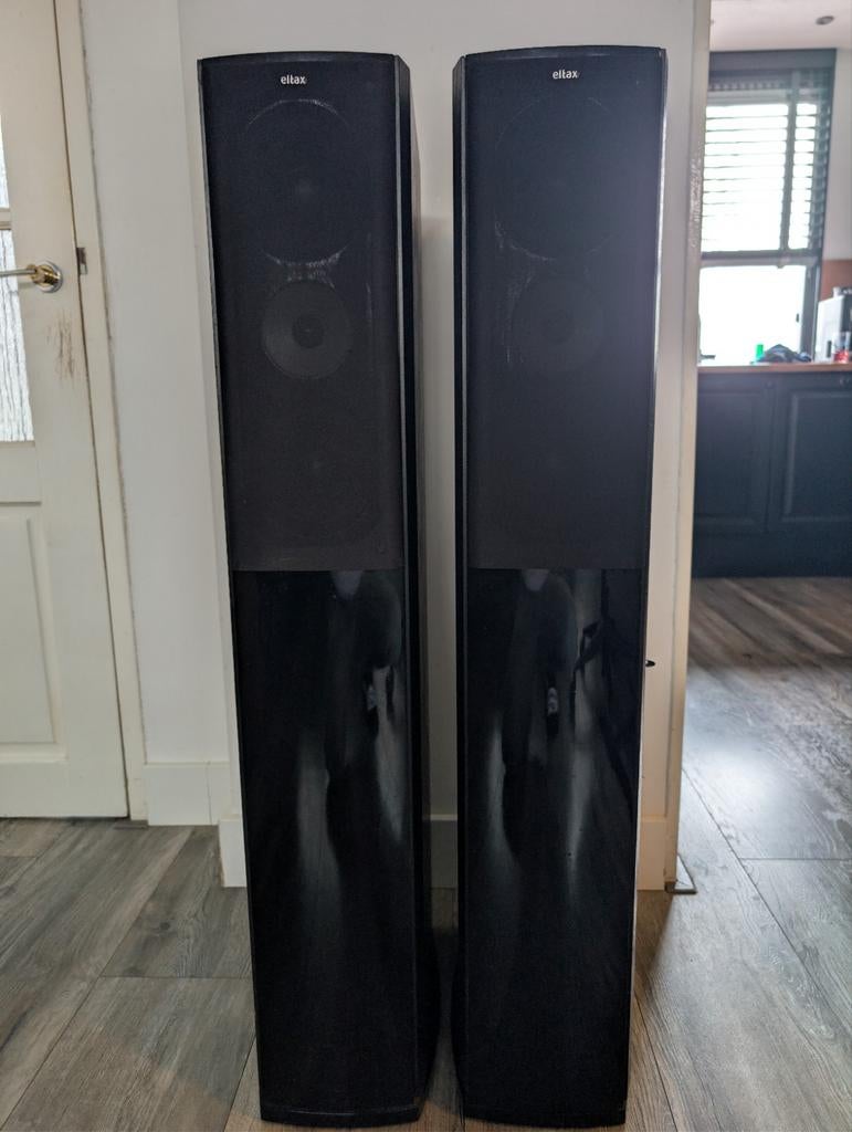 Eltax Shine 8 Vloerstaande Luidsprekers - Zwart, Gebruikt, 120 watt of meer, Front, Rear of Stereo speakers, Ophalen