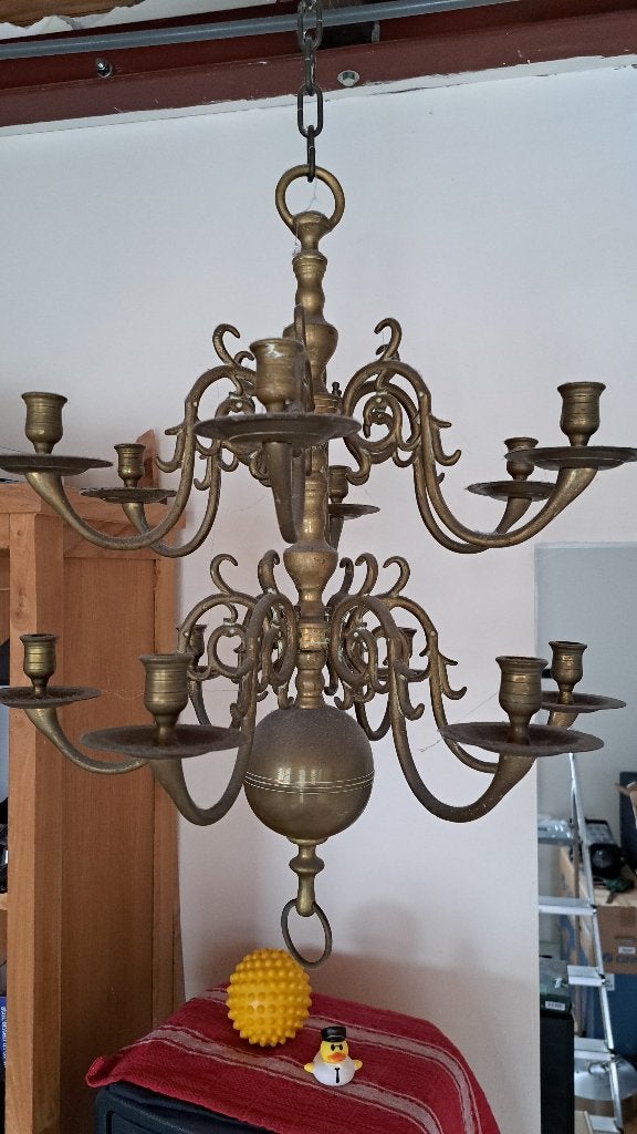 kroonluchter, Huis en Inrichting, Lampen | Kroonluchters, Ophalen, Gebruikt, Metaal