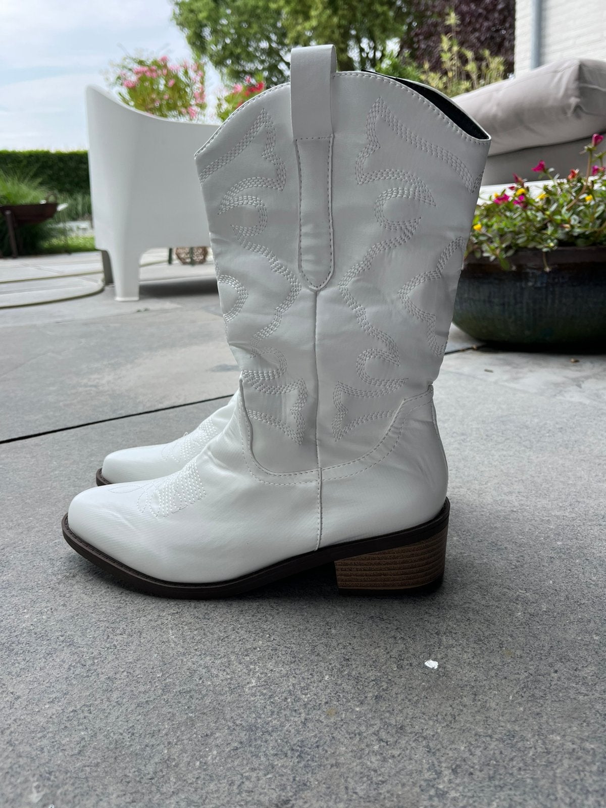 Witte cowboylaarzen, Kleding | Dames, Schoenen, Hoge laarzen, Wit, Nieuw, Ophalen of Verzenden