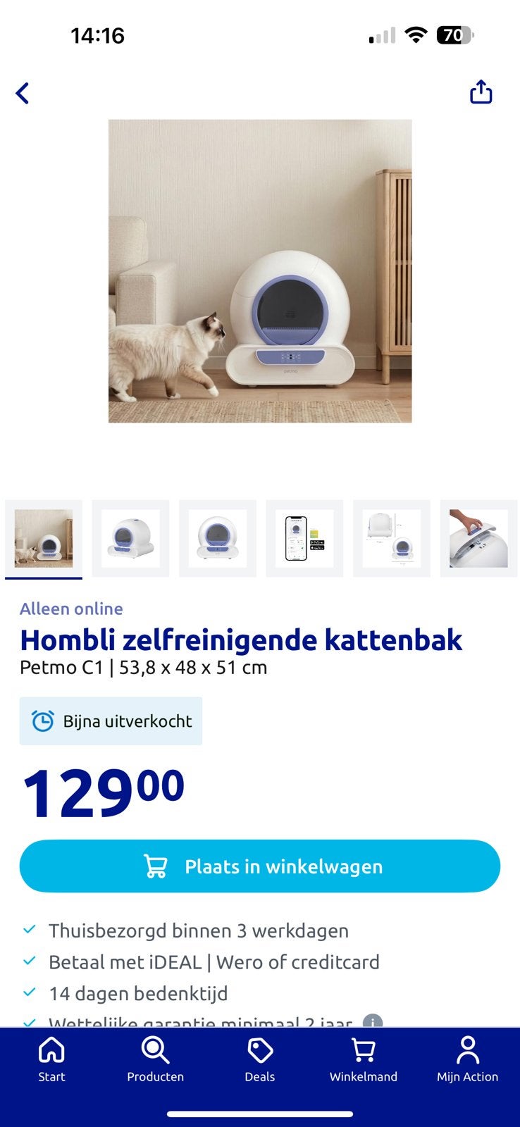 Automatische kattenbak Hombli (NIEUW), Ophalen, Zo goed als nieuw