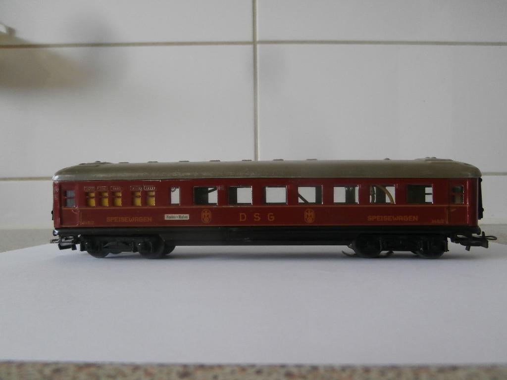 Marklin DSG Spijswagen met verlichting, Wisselstroom, Gebruikt, Wagon, Ophalen of Verzenden