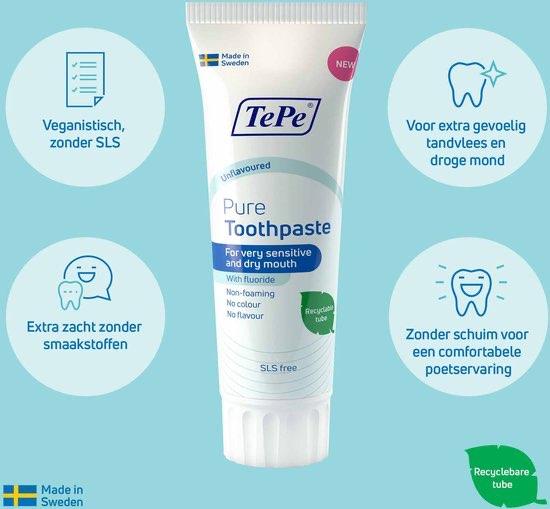 Tandpasta zonder smaak – fluoride tandpasta - GRATIS BEZORGD, Verzenden, Nieuw, Tandpasta