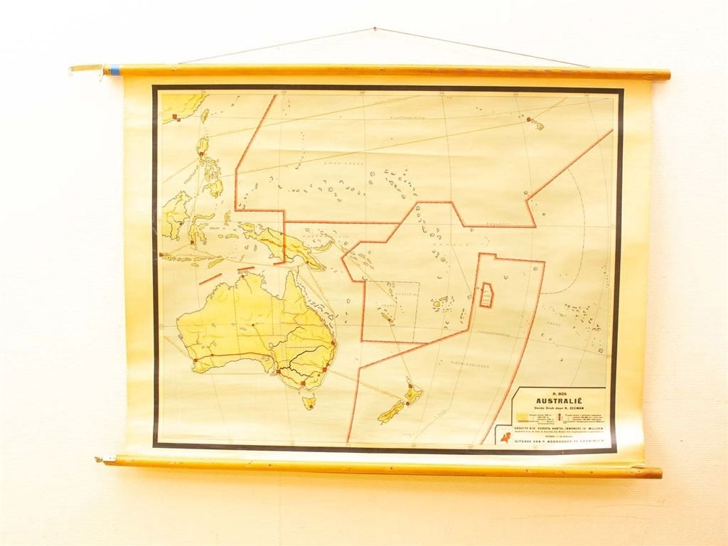 schoolplaat van Australie 33920, Antiek en Kunst, Antiek | Schoolplaten, Ophalen of Verzenden, Geschiedenis