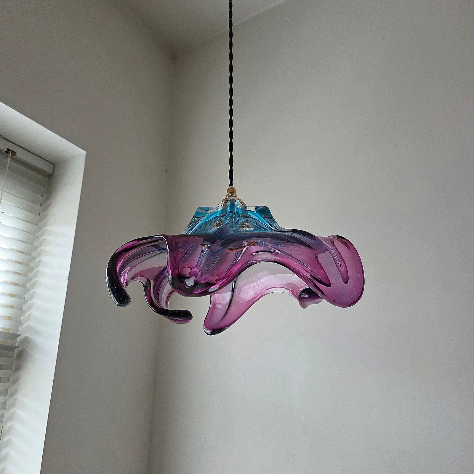 Vintage murano glazen hanglamp., Huis en Inrichting, Lampen | Hanglampen, Ophalen of Verzenden