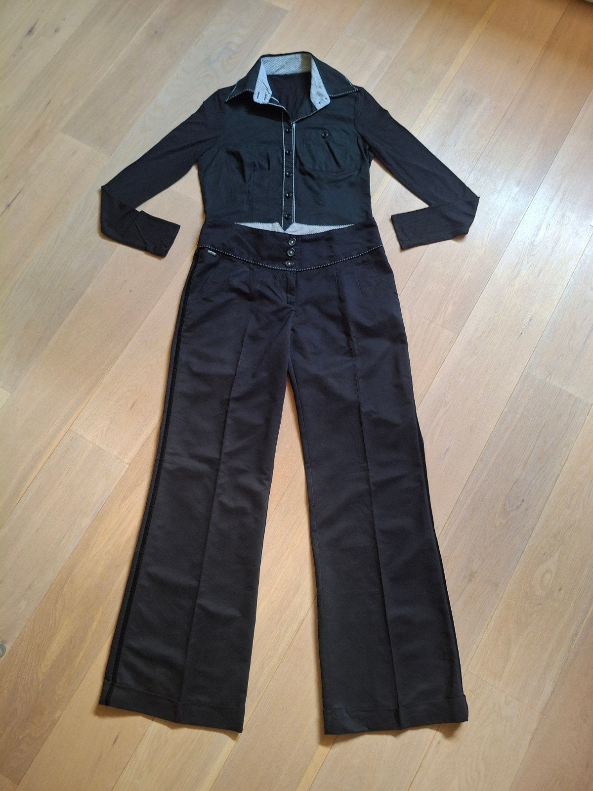 DIDI mooie outfit. Broek & blouse. Mt 38, Verzenden, Zo goed als nieuw, Maat 38/40 (M), Zwart