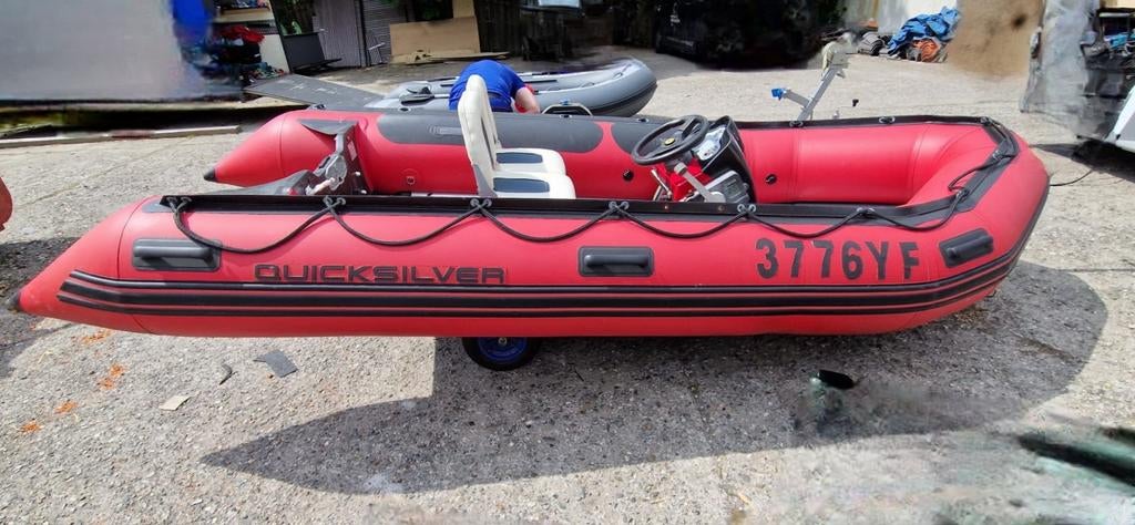 Quicksilver opblaasboot met stuurconsole, Watersport en Boten, Vis- en Consoleboten, Ophalen, Quicksilver