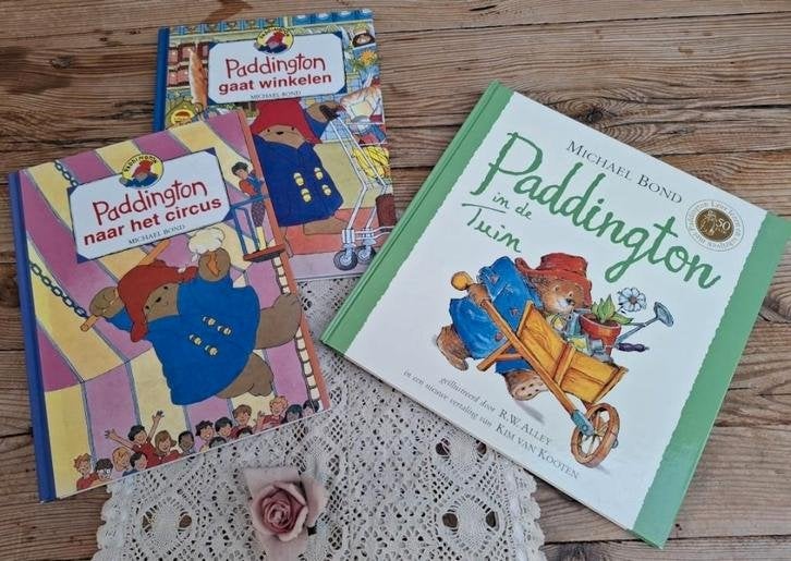3 boeken beertje Paddington, circus, winkelen, tuin, Boeken, Ophalen of Verzenden, Gelezen, Fictie algemeen