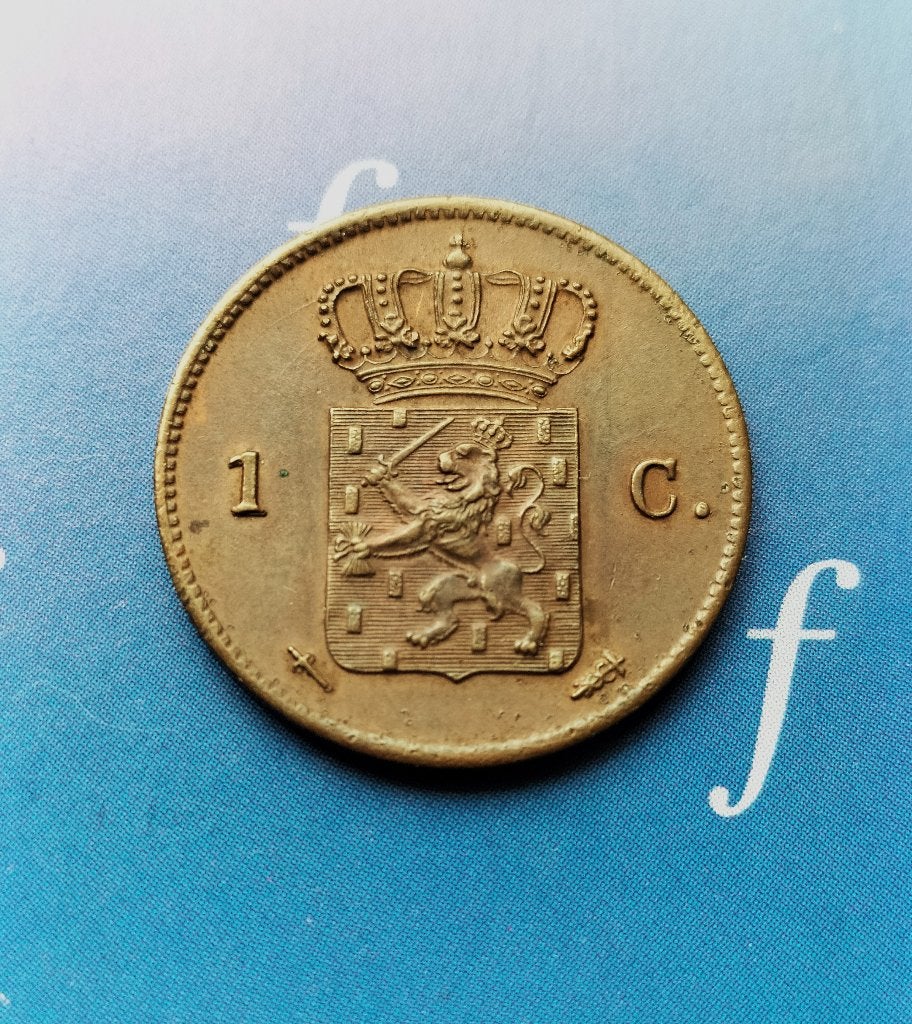 1 Cent 1863 Willem III Nederland, Ophalen of Verzenden, Koning Willem III, 1 cent, Losse munt