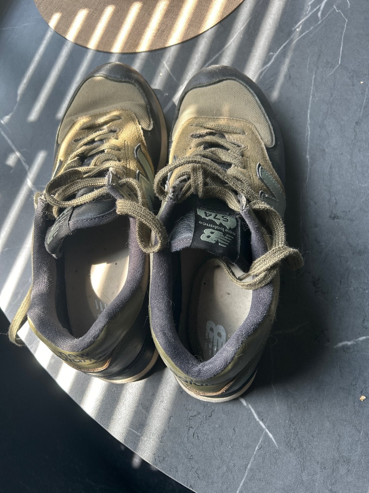 New Balance 574 Sneakers - Groen/Zwart, Ophalen of Verzenden, Gedragen, Overige kleuren, Sneakers of Gympen