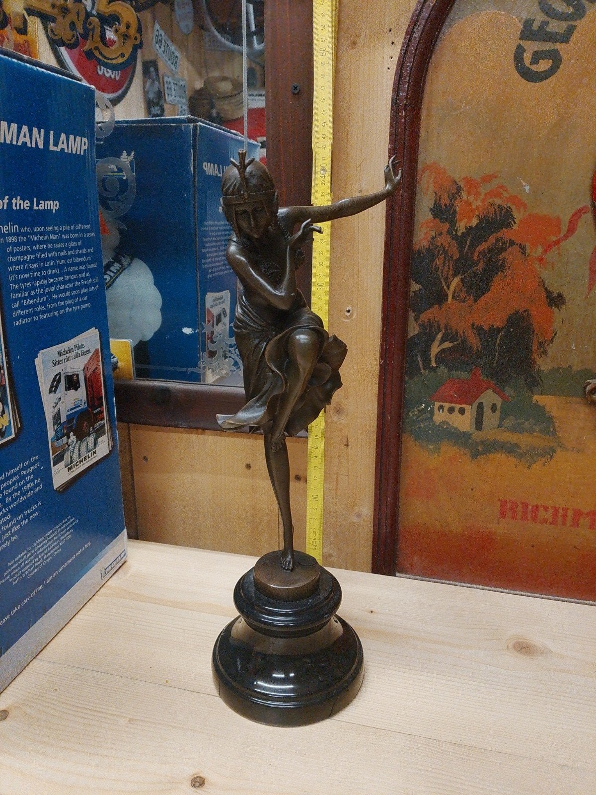 bronzen beeld op sokkel dh chiparus, Ophalen of Verzenden