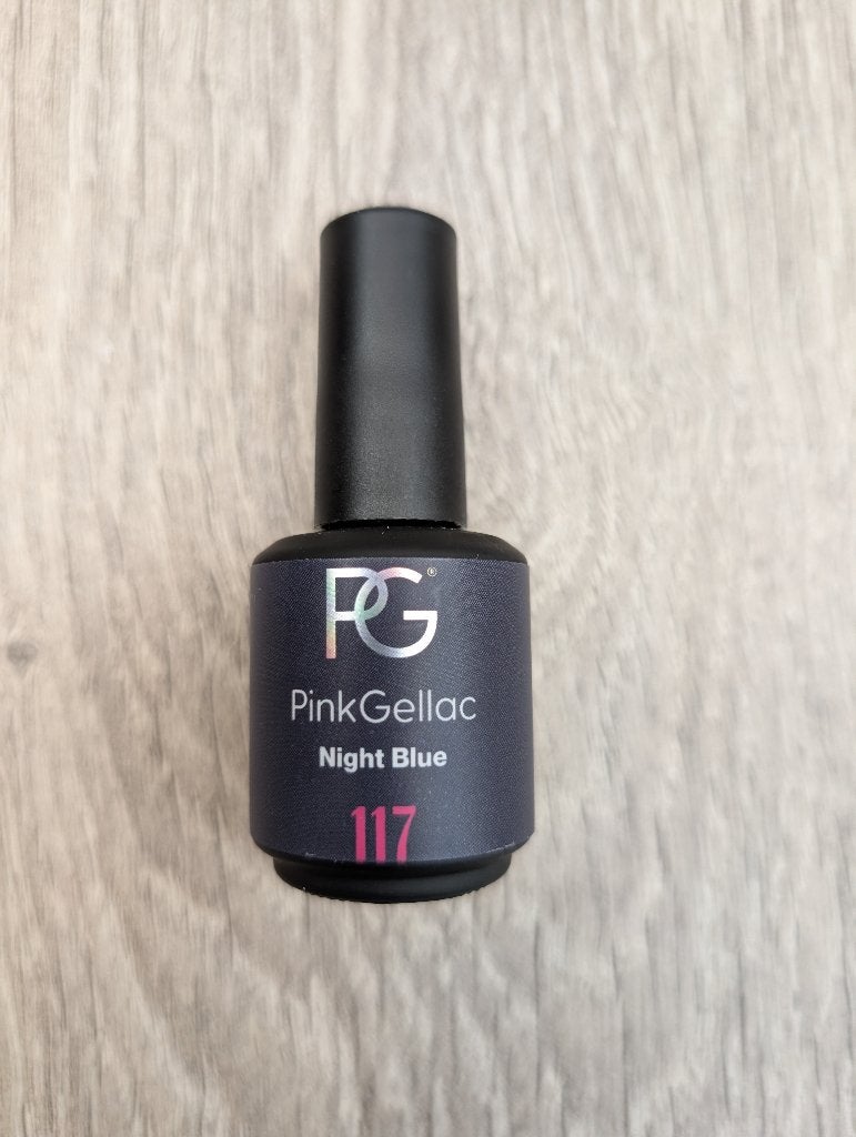 117 Night Blue - Pink Gellac, Blauw, Ophalen of Verzenden, Zo goed als nieuw, Handen en Nagels