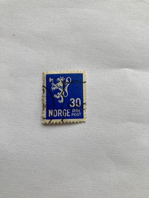 postzegel Noorwegen, Postzegels en Munten, Ophalen of Verzenden, Noorwegen, Gestempeld