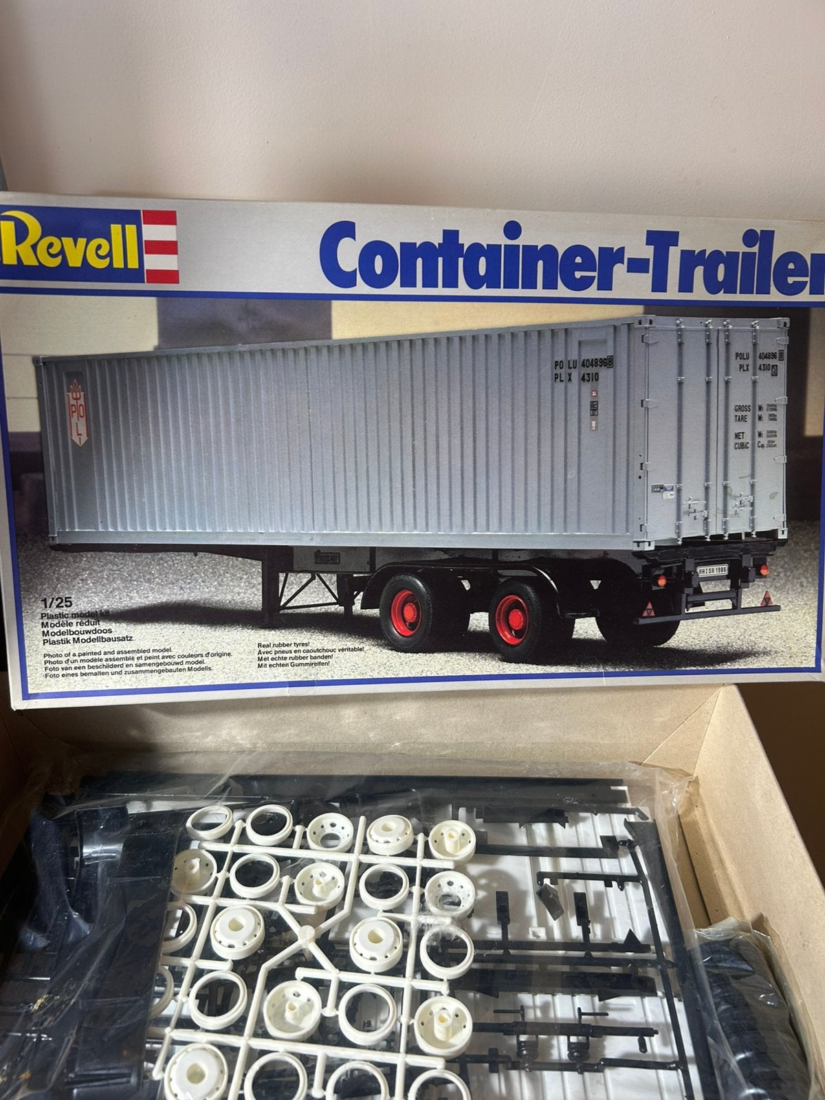 Revell 7416 container-trailer., Revell, Groter dan 1:32, Ophalen of Verzenden, Zo goed als nieuw
