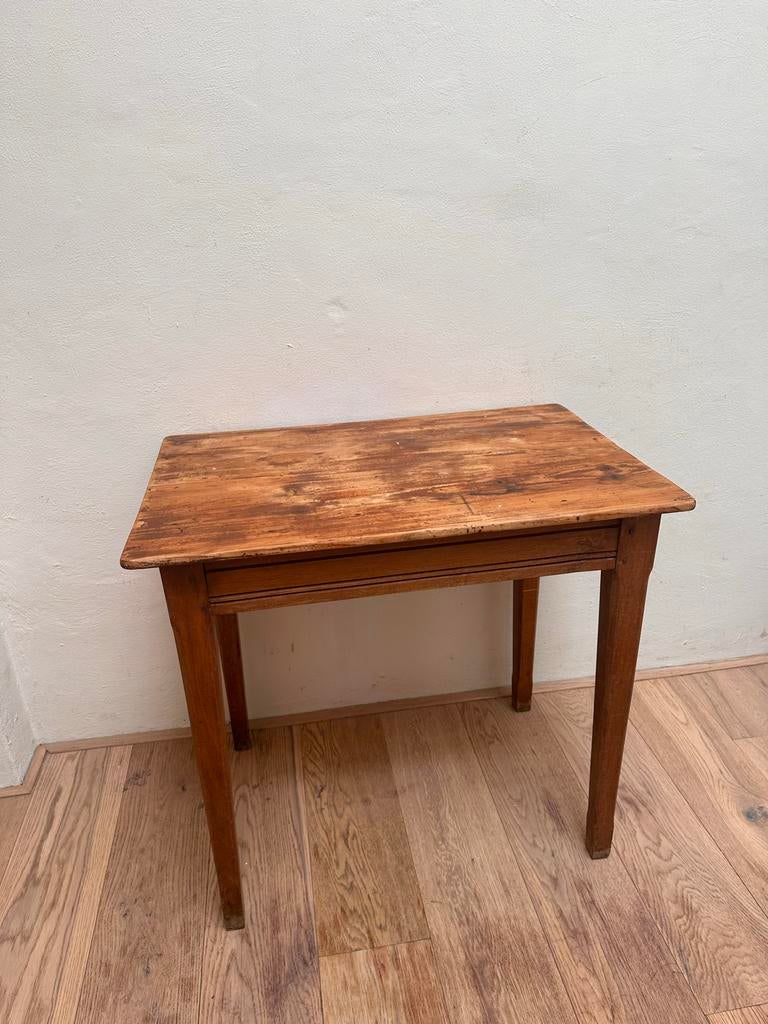 Vintage houten bijzettafel - Klein formaat, Ophalen of Verzenden
