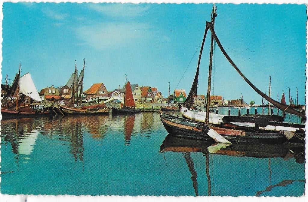 Q2952 ansichtkaart volendam ( motel resto nv bunnik  gelopen, Ophalen of Verzenden, 1920 tot 1940, Gelopen, Noord-Holland