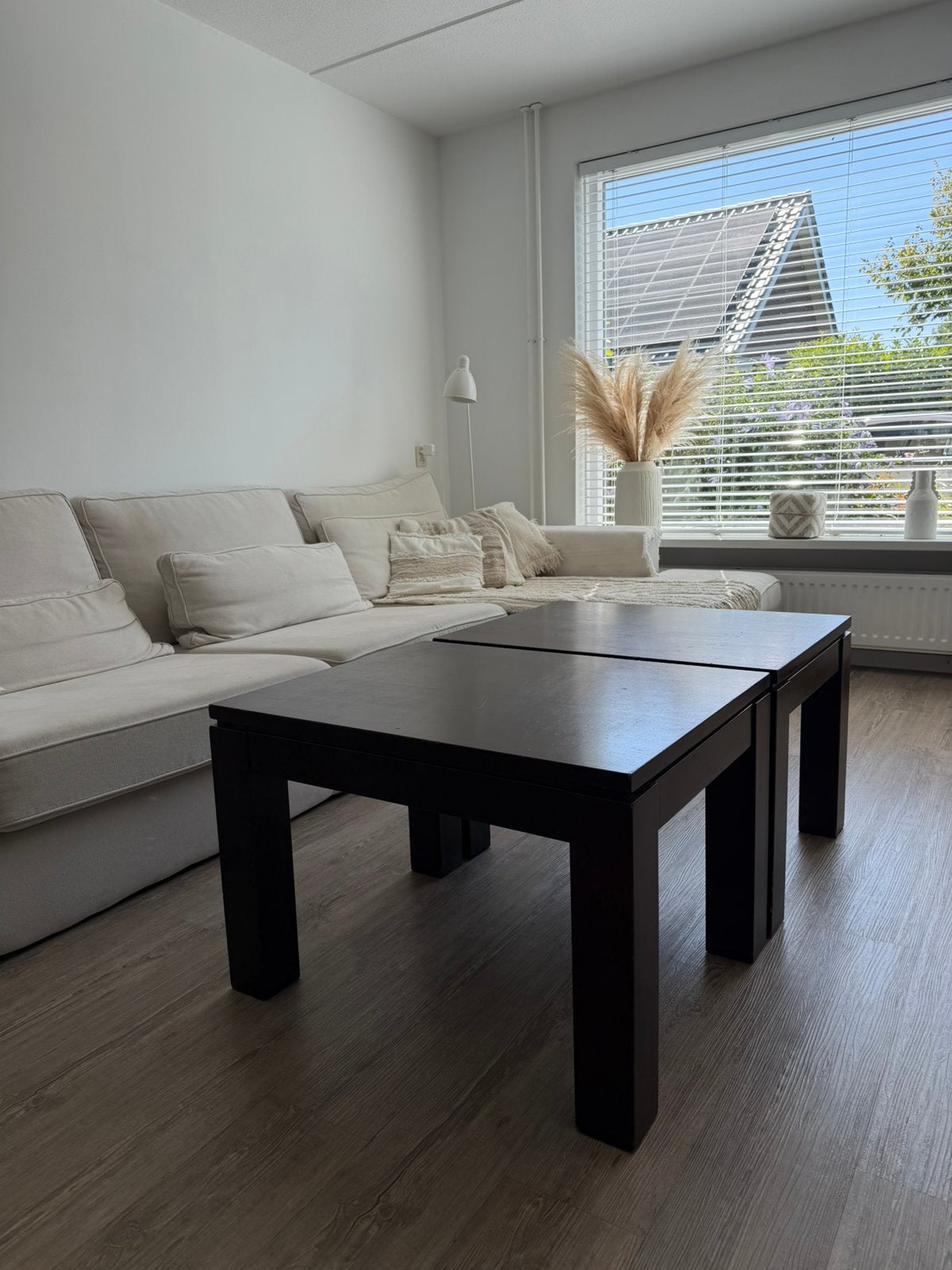 2 zware kersen houten salontafels, Ophalen, 50 – 75, Gebruikt, 50 tot 100 cm